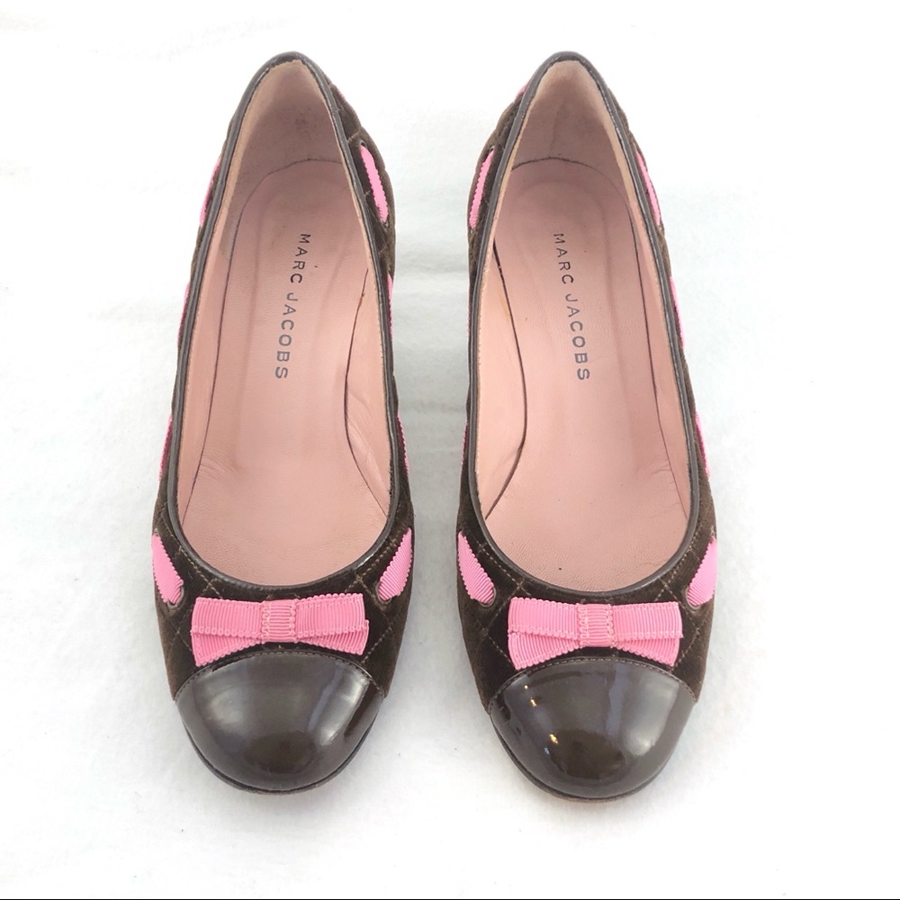 Marc Jacobs Brown Kitten Heel Shoes Size 7.5